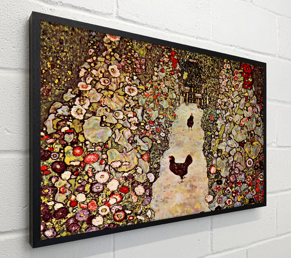 Klimt Garden Path With Chickens