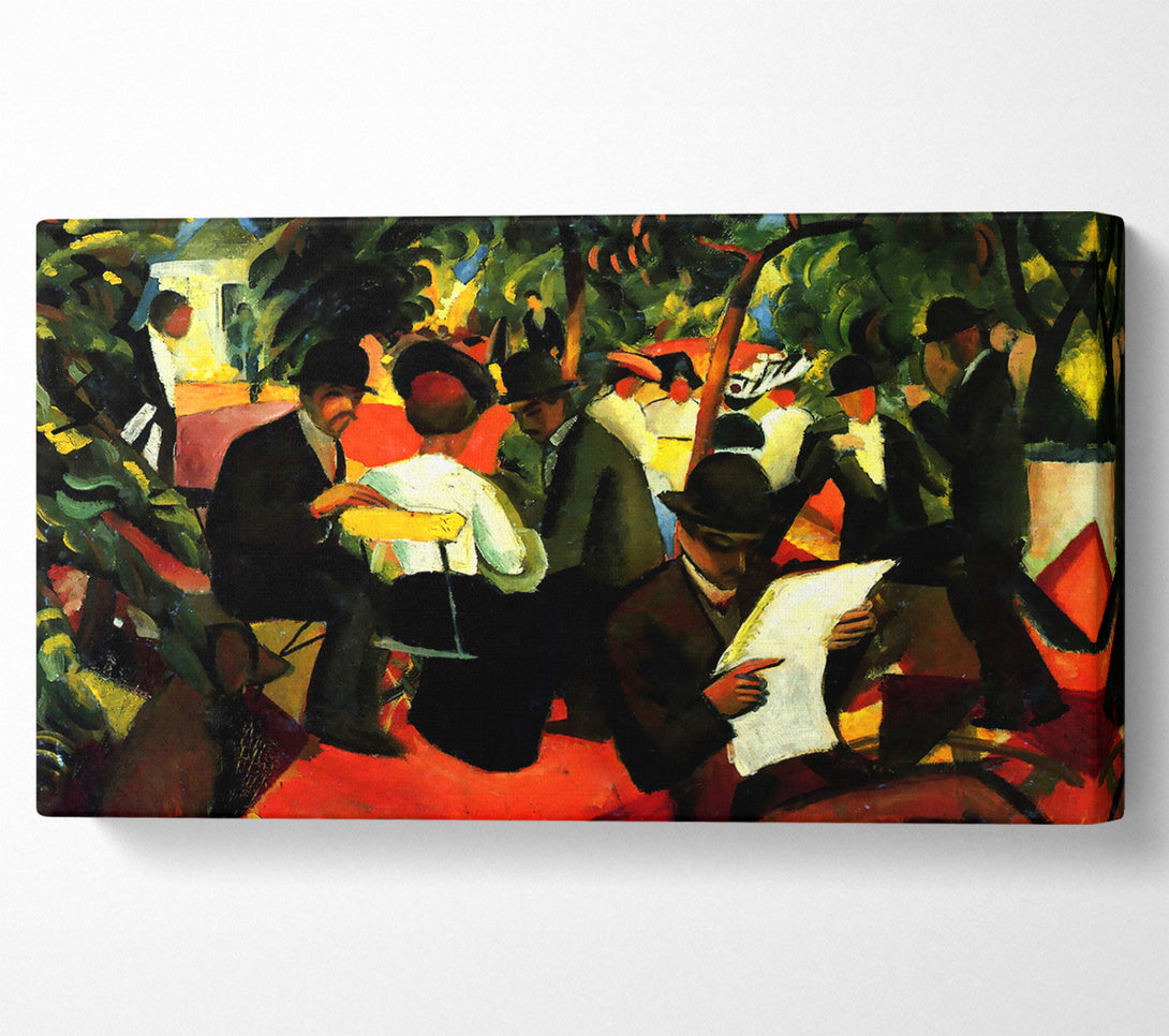  A Canvas Print of August Macke Garden Restaurant Canvas Print