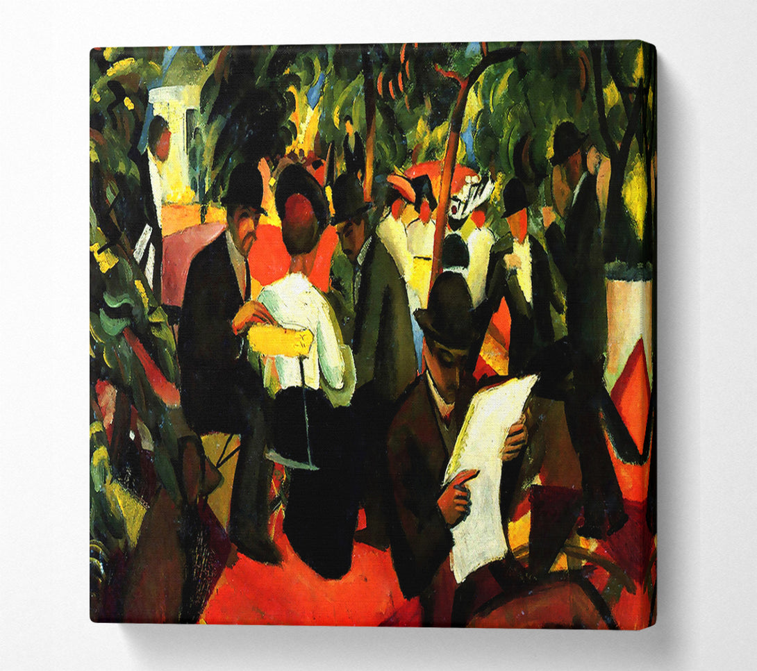  A Canvas Print of August Macke Garden Restaurant Canvas Print