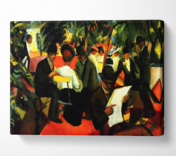  A Canvas Print of August Macke Garden Restaurant Canvas Print