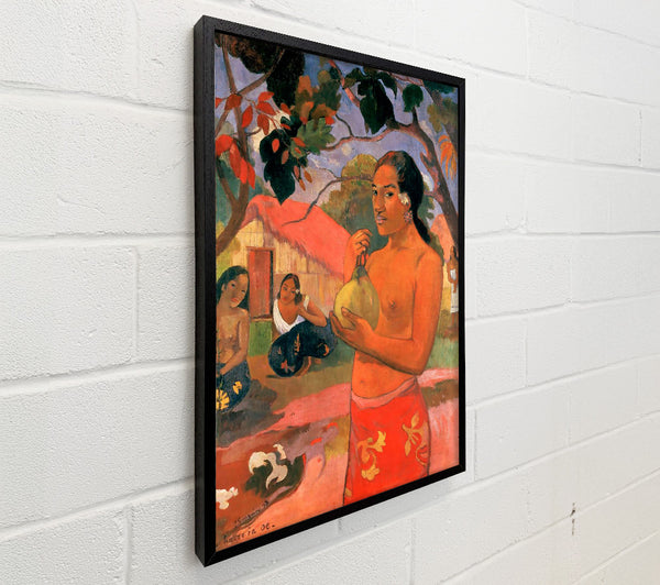 Gauguin Woman Holding A Fruit
