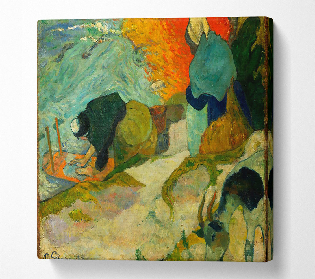  A Canvas Print of Gauguin Washerwomen In Arles Canvas Wall Art