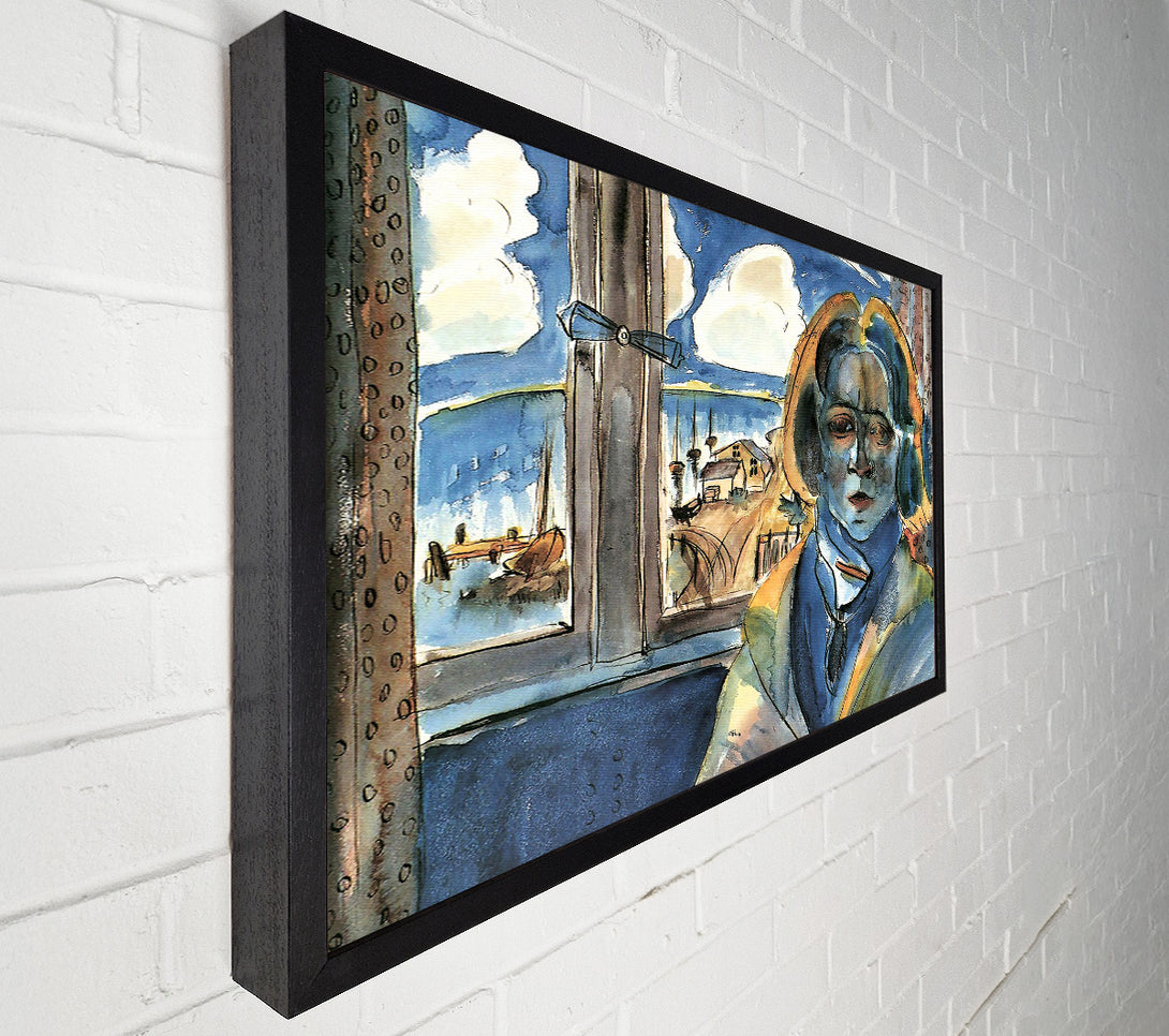  A Canvas Print of Walter Gramatte Girl At The Window Sonia Canvas Art