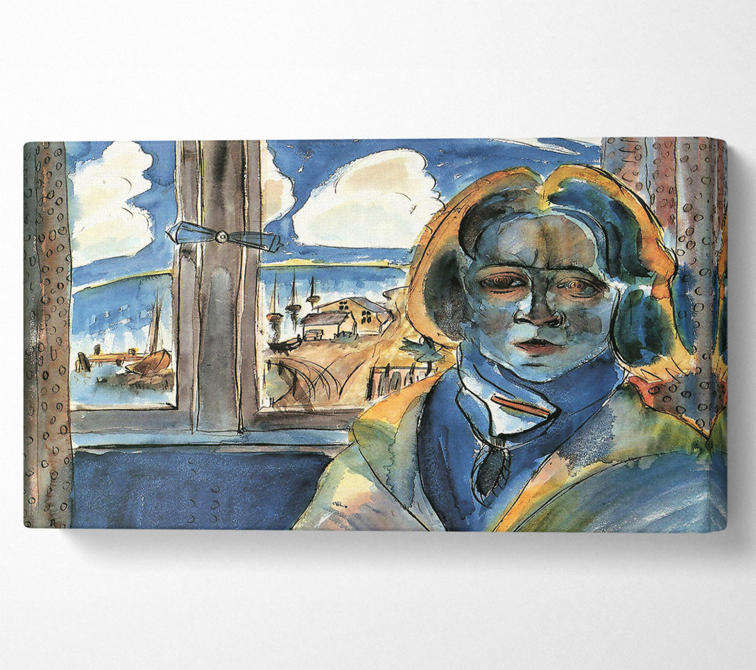  A Canvas Print of Walter Gramatte Girl At The Window Sonia Canvas Art