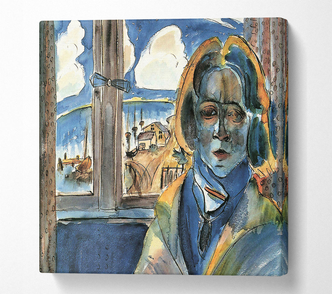  A Canvas Print of Walter Gramatte Girl At The Window Sonia Canvas Art