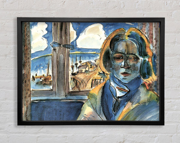 Walter Gramatte Girl At The Window Sonia Framed Print