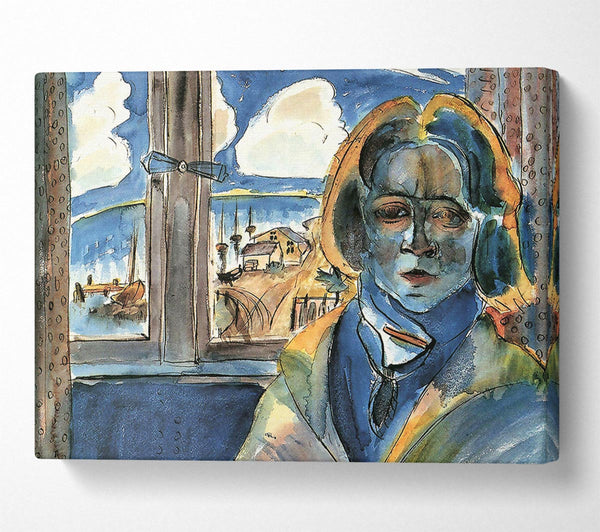  A Canvas Print of Walter Gramatte Girl At The Window Sonia Canvas Art