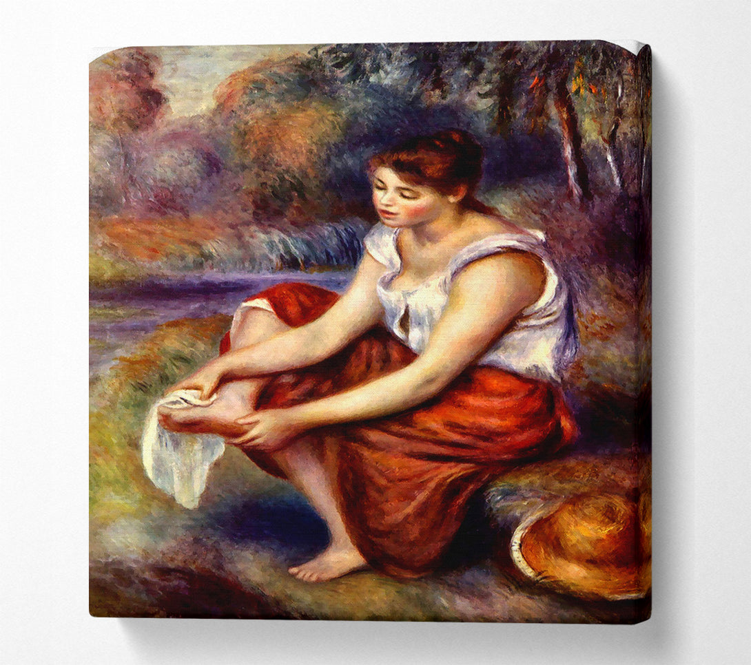  A Canvas Print of Renoir Girl Dryes Her Feet Canvas Art