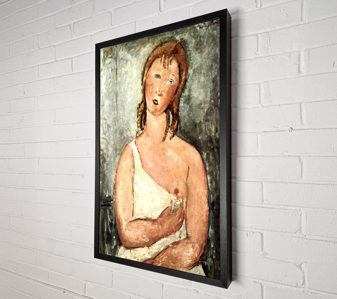  A Canvas Print of Modigliani Girl In Shirt Canvas Print