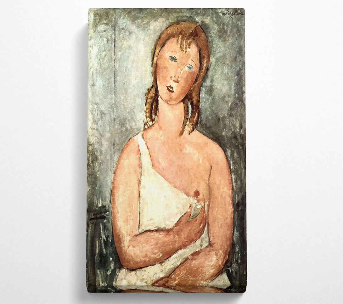 A Canvas Print of Modigliani Girl In Shirt Canvas Print