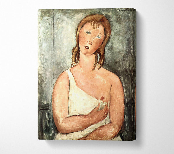  A Canvas Print of Modigliani Girl In Shirt Canvas Print