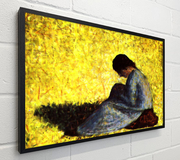 Seurat Girl Seated On The Lawn