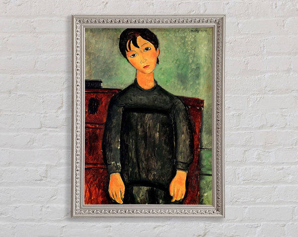 Modigliani Girl With A Black Robe Framed Print