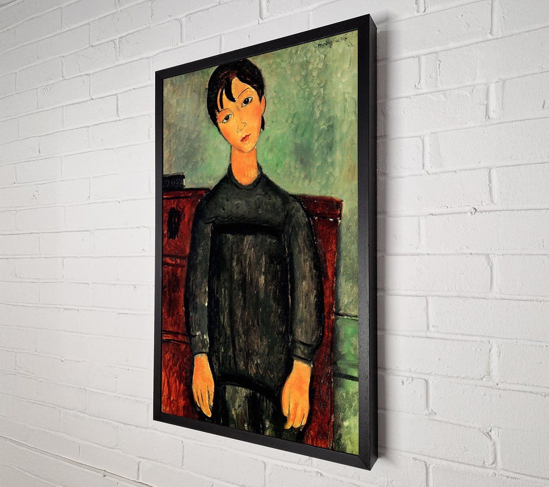  A Canvas Print of Modigliani Girl With A Black Robe Canvas Art