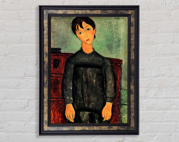 Modigliani Girl With A Black Robe Framed Print