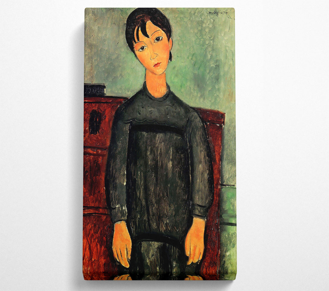  A Canvas Print of Modigliani Girl With A Black Robe Canvas Art