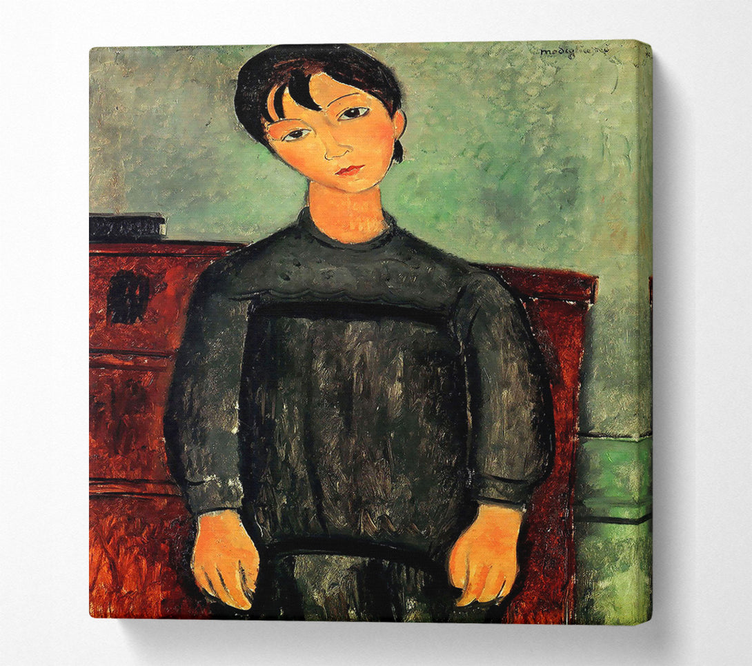  A Canvas Print of Modigliani Girl With A Black Robe Canvas Art