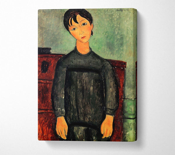  A Canvas Print of Modigliani Girl With A Black Robe Canvas Art