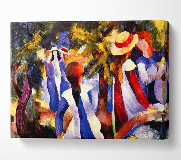 A Canvas Print of August Macke Girls In The Open Canvas Art
