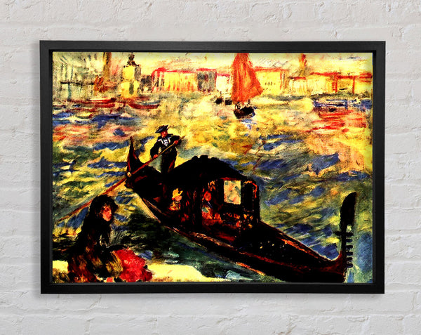 Renoir Gondola On The Canale Grande Framed Print