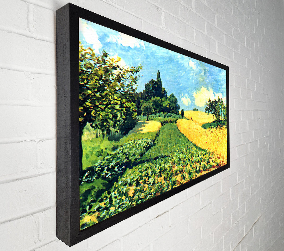  A Canvas Print of Sisley Grain Fields On The Hills Of Argenteuil Canvas Print