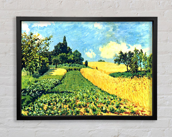 Sisley Grain Fields On The Hills Of Argenteuil Framed Print