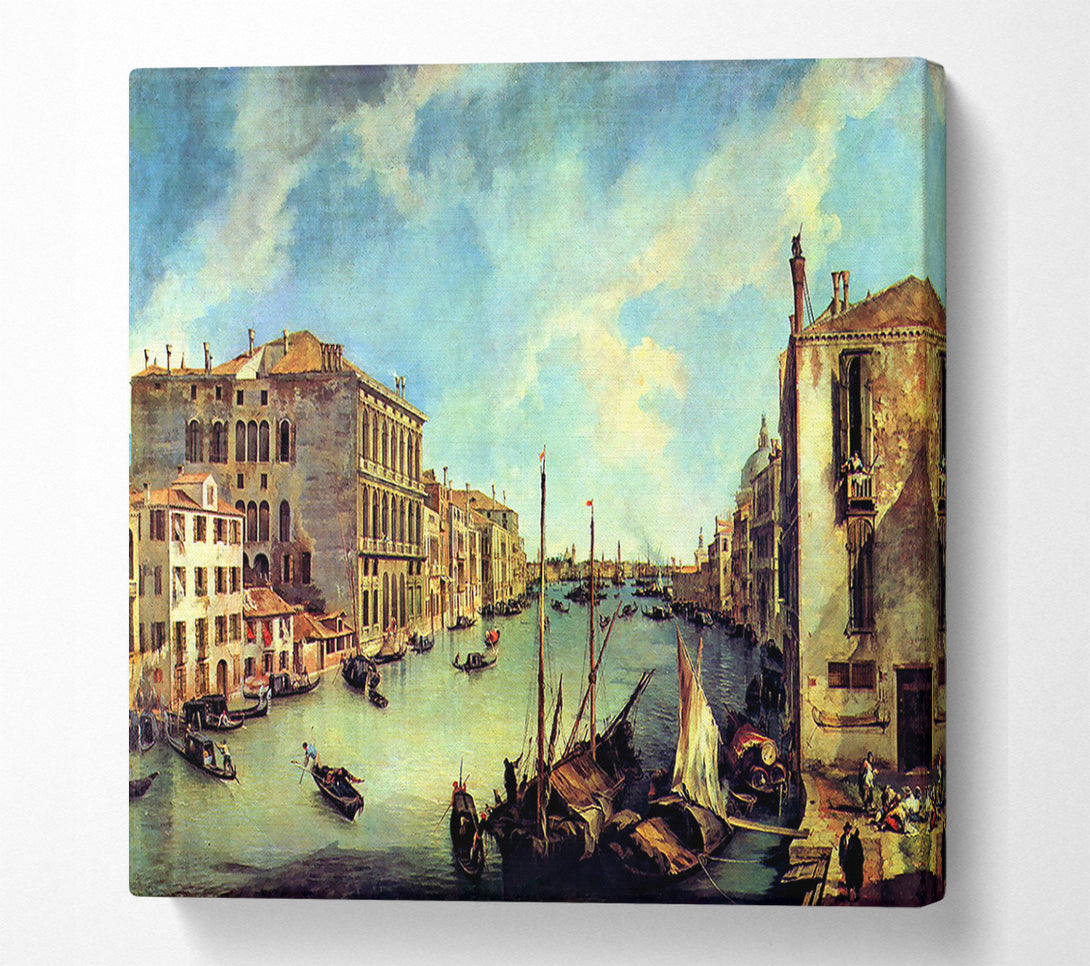  A Canvas Print of Canaletto Grand Canal At San Vio Canvas Wall Art