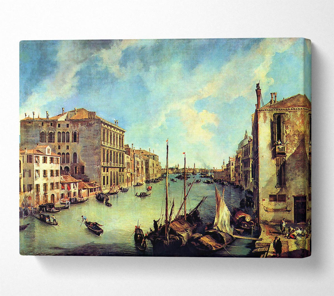  A Canvas Print of Canaletto Grand Canal At San Vio Canvas Wall Art