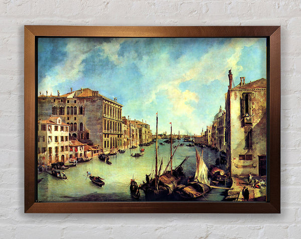 Canaletto Grand Canal At San Vio Framed Print
