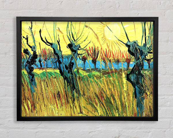 Van Gogh Grazing At Sunset Framed Print