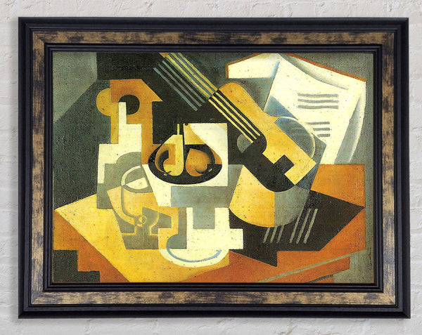Juan Gris Guitar And Fruit Bowl 1 Framed Print