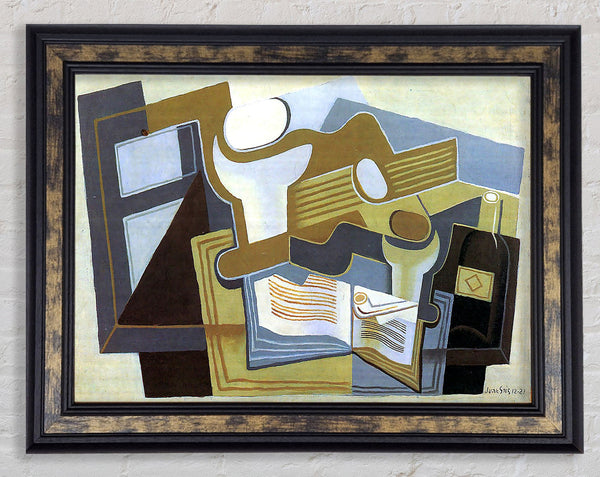 Juan Gris Guitar And Fruit Bowl 3 Framed Print