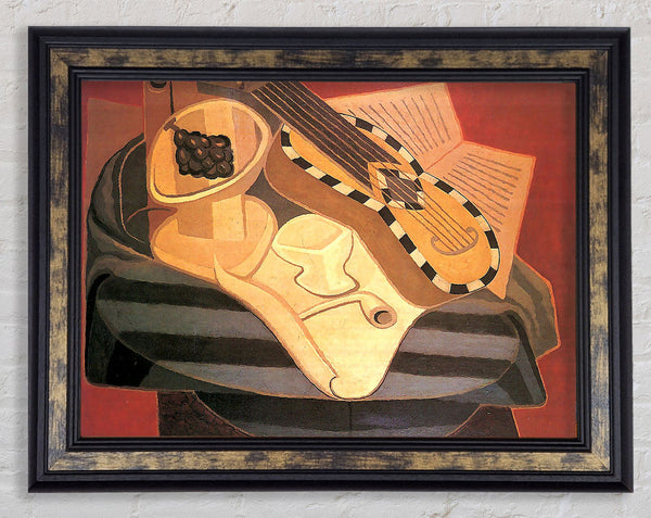 Juan Gris Guitar With Ornaments Framed Print