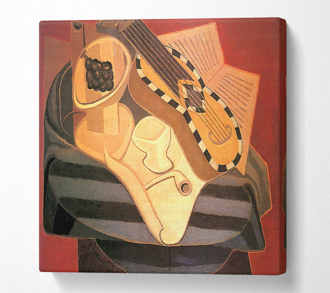  A Canvas Print of Juan Gris Guitar With Ornaments Canvas Wall Art
