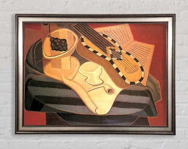 Juan Gris Guitar With Ornaments Framed Print
