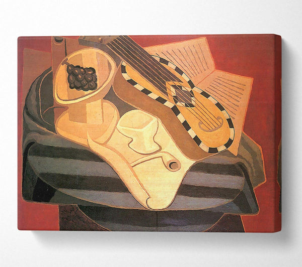  A Canvas Print of Juan Gris Guitar With Ornaments Canvas Wall Art