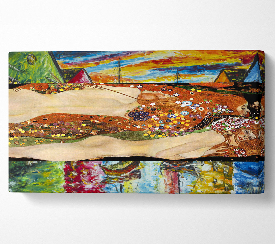  A Canvas Print of Klimt Water Serpents 2 Canvas Art