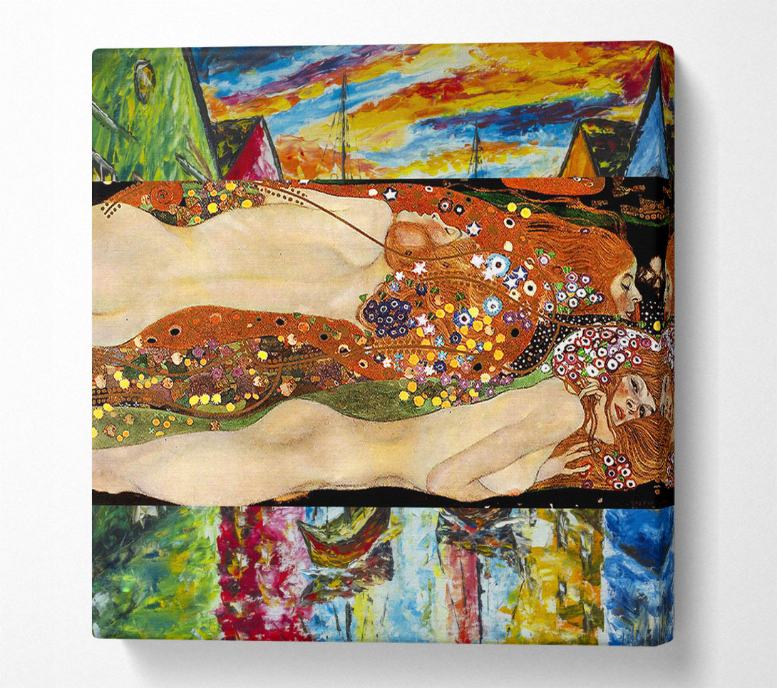  A Canvas Print of Klimt Water Serpents 2 Canvas Art