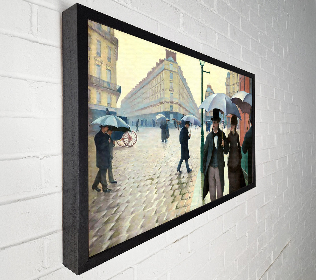  A Canvas Print of Gustave Caillebotte Paris Street On A Rainy Day Canvas Wall Art
