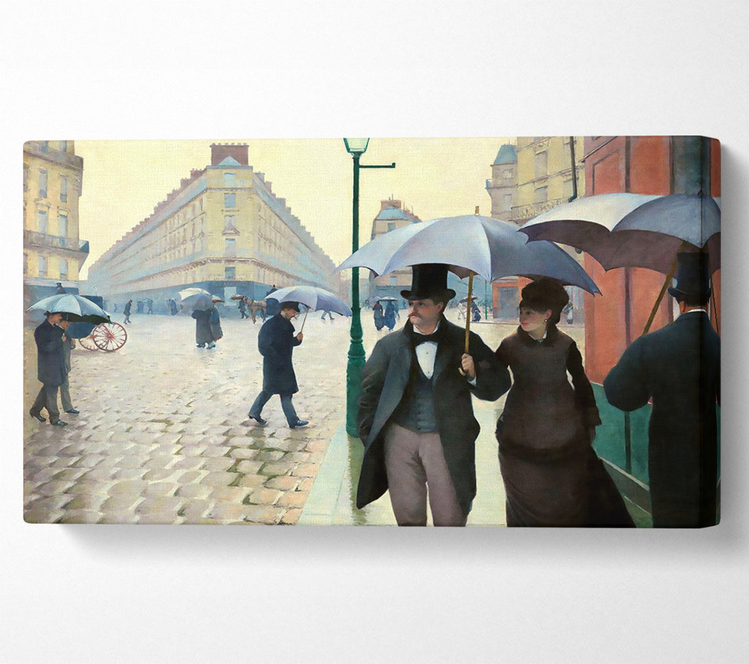  A Canvas Print of Gustave Caillebotte Paris Street On A Rainy Day Canvas Wall Art