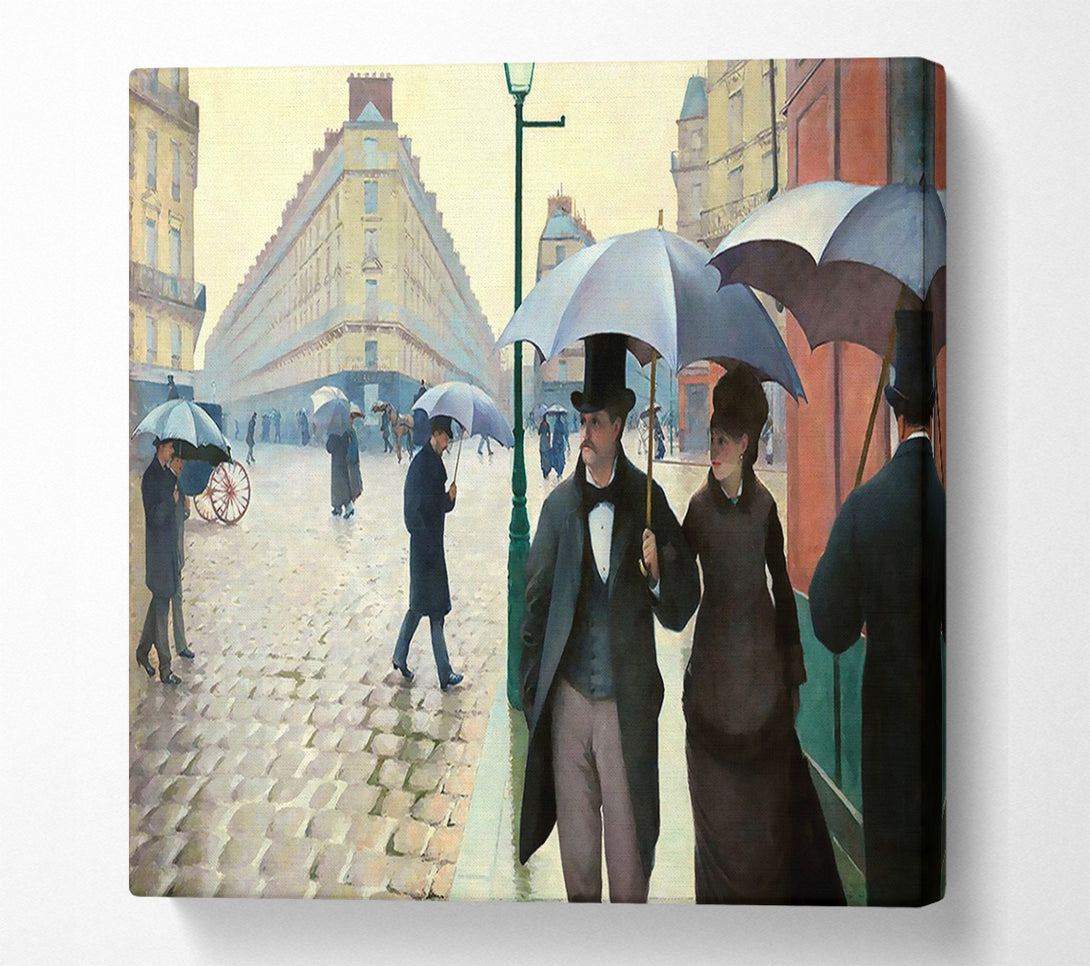  A Canvas Print of Gustave Caillebotte Paris Street On A Rainy Day Canvas Wall Art