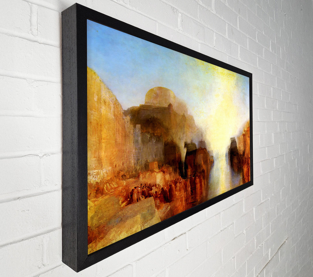  A Canvas Print of Joseph Mallord Turner Harbour With Town And Fortress Canvas Print