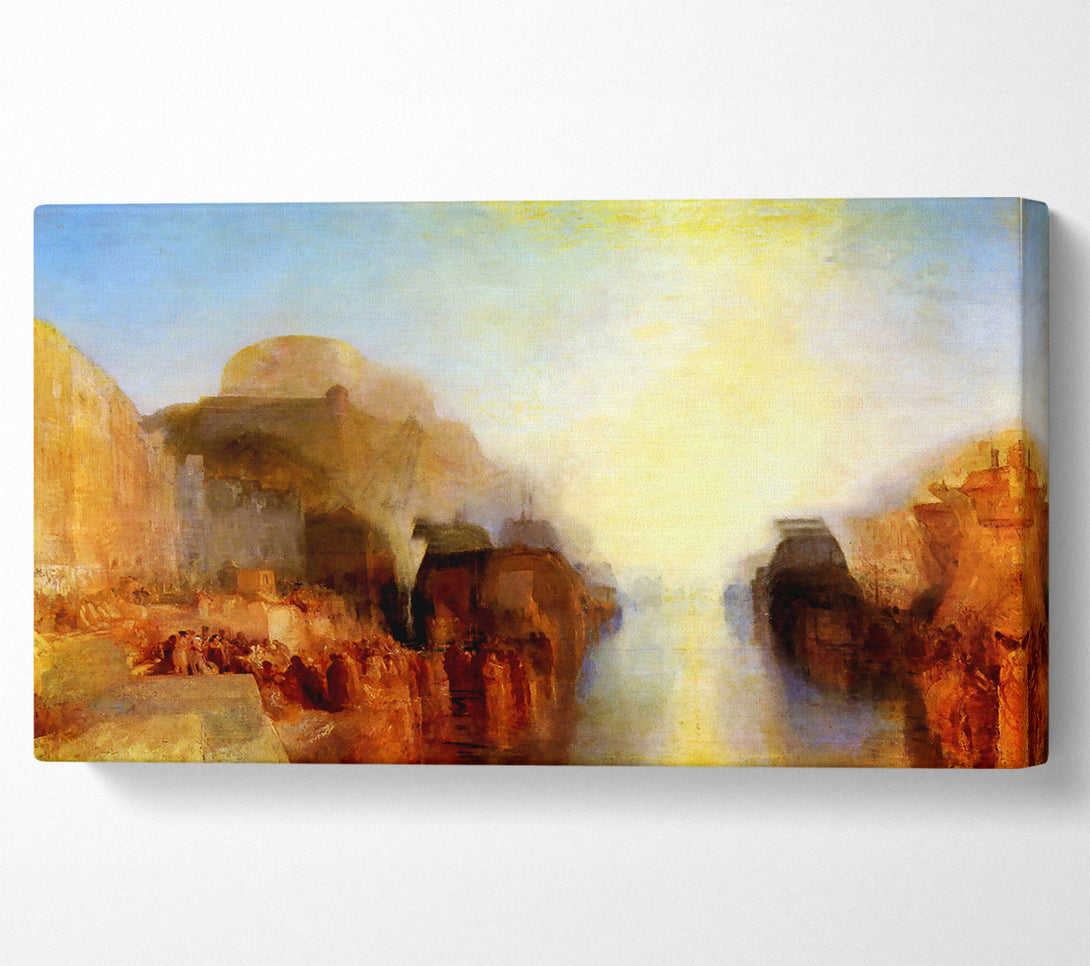  A Canvas Print of Joseph Mallord Turner Harbour With Town And Fortress Canvas Print
