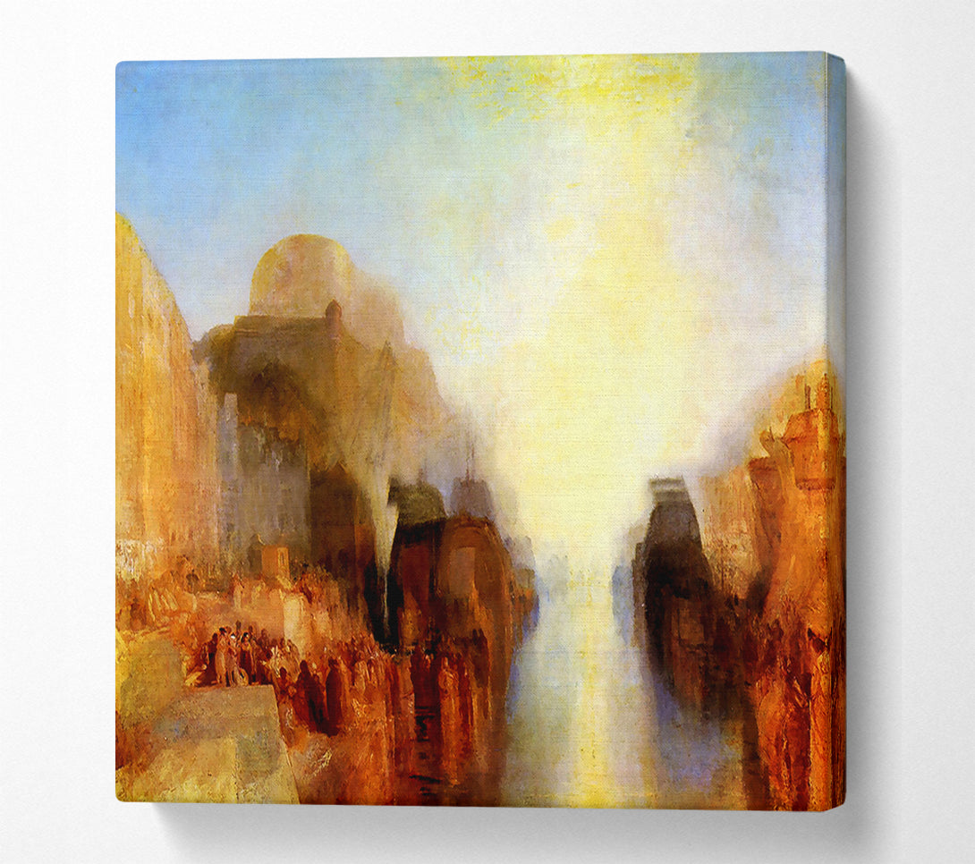  A Canvas Print of Joseph Mallord Turner Harbour With Town And Fortress Canvas Print