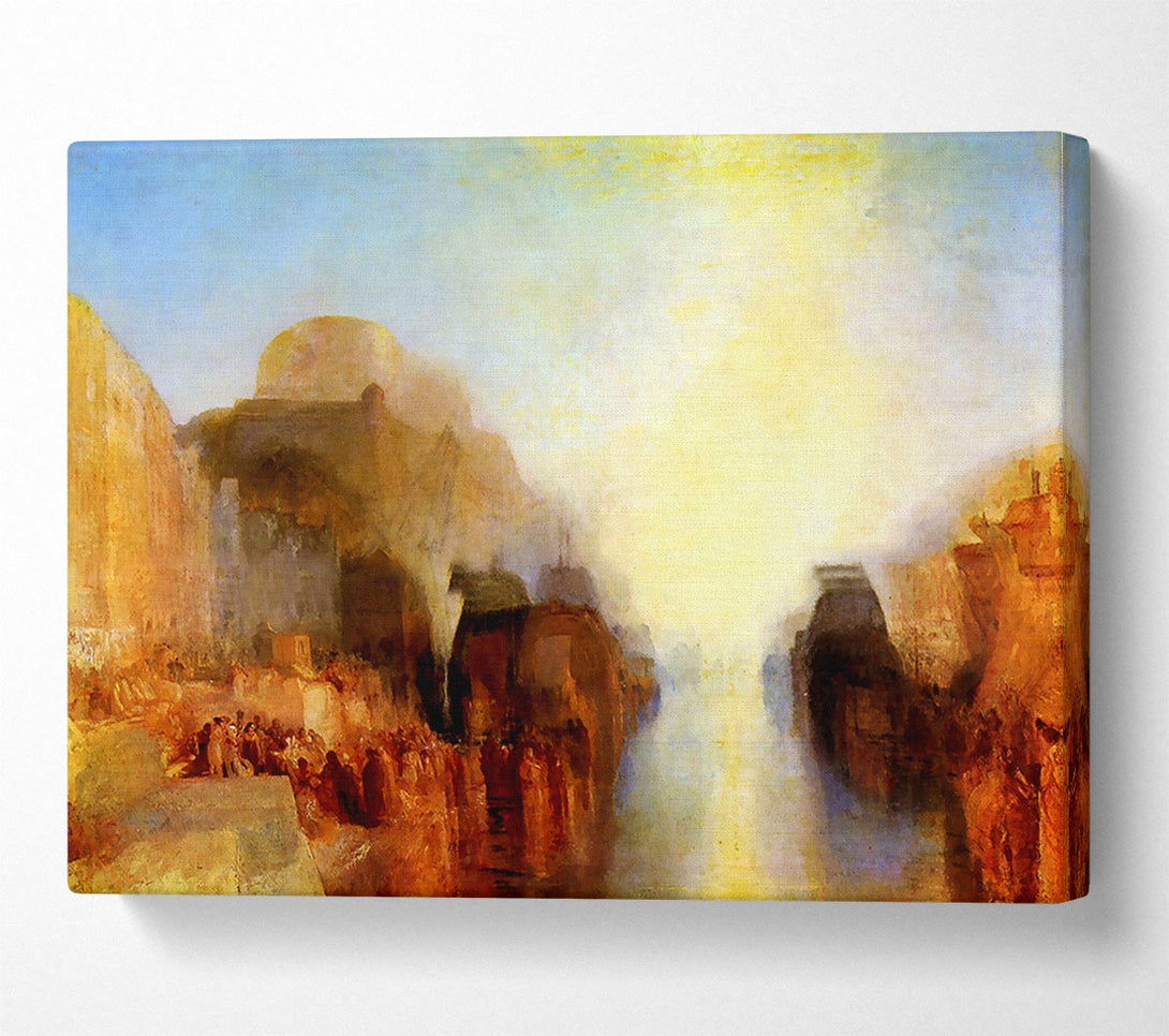  A Canvas Print of Joseph Mallord Turner Harbour With Town And Fortress Canvas Print