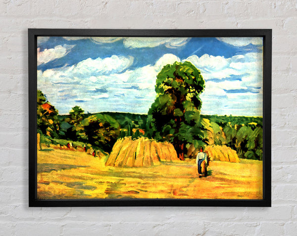 Pissarro Harvest Framed Print