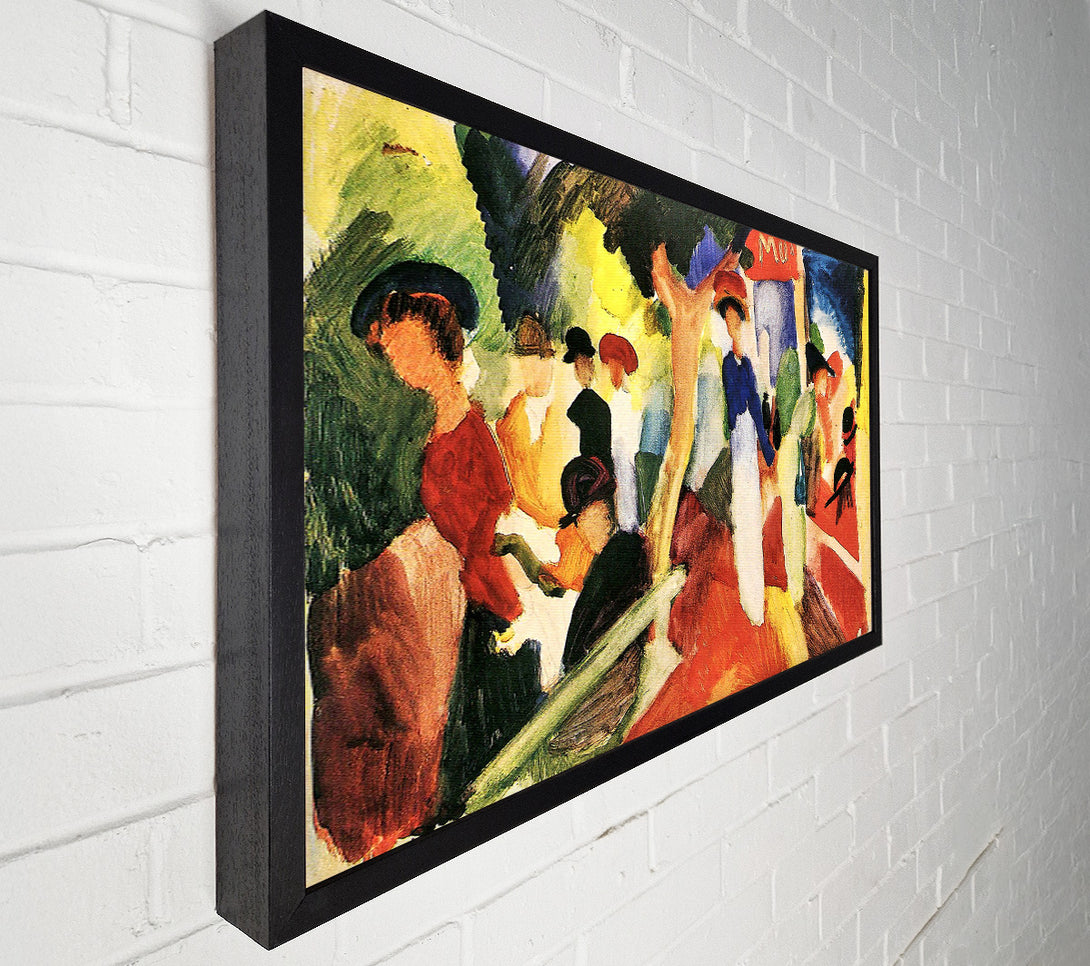  A Canvas Print of August Macke Hat Shop At The Promenade Canvas Print