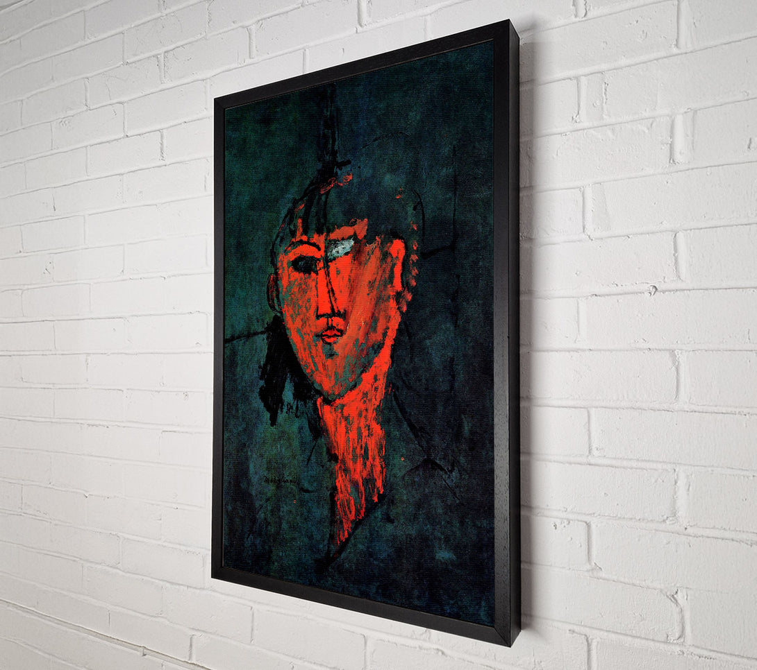  A Canvas Print of Head By Modigliani Canvas Print