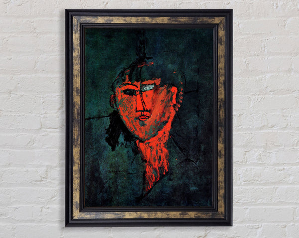 Head By Modigliani Framed Print