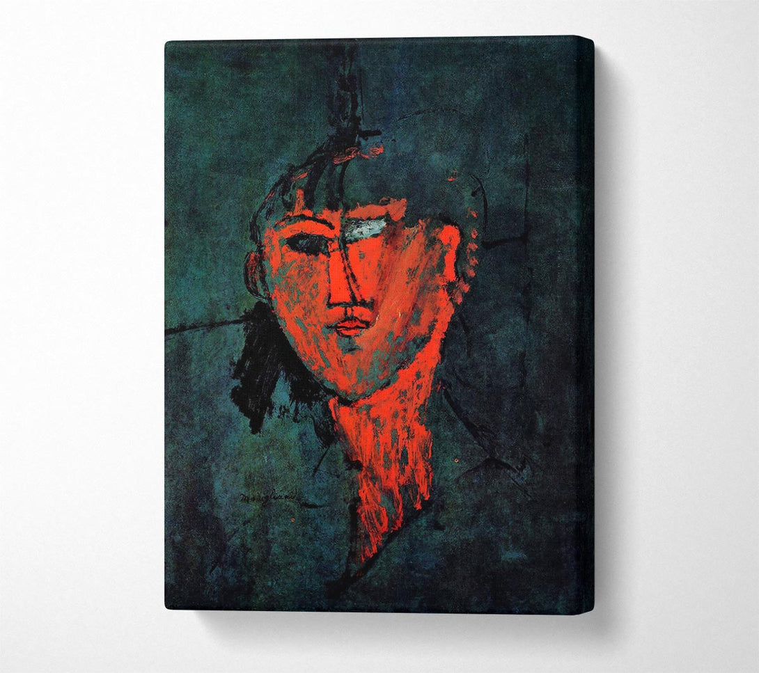  A Canvas Print of Head By Modigliani Canvas Print